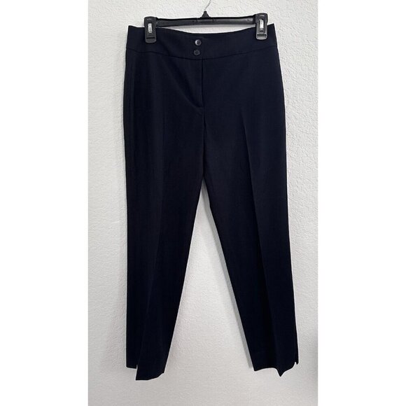 Talbots Women's Heritage Cropped Pants Size 2 Navy Office Career Preppy Trouser - Picture 3 of 9
